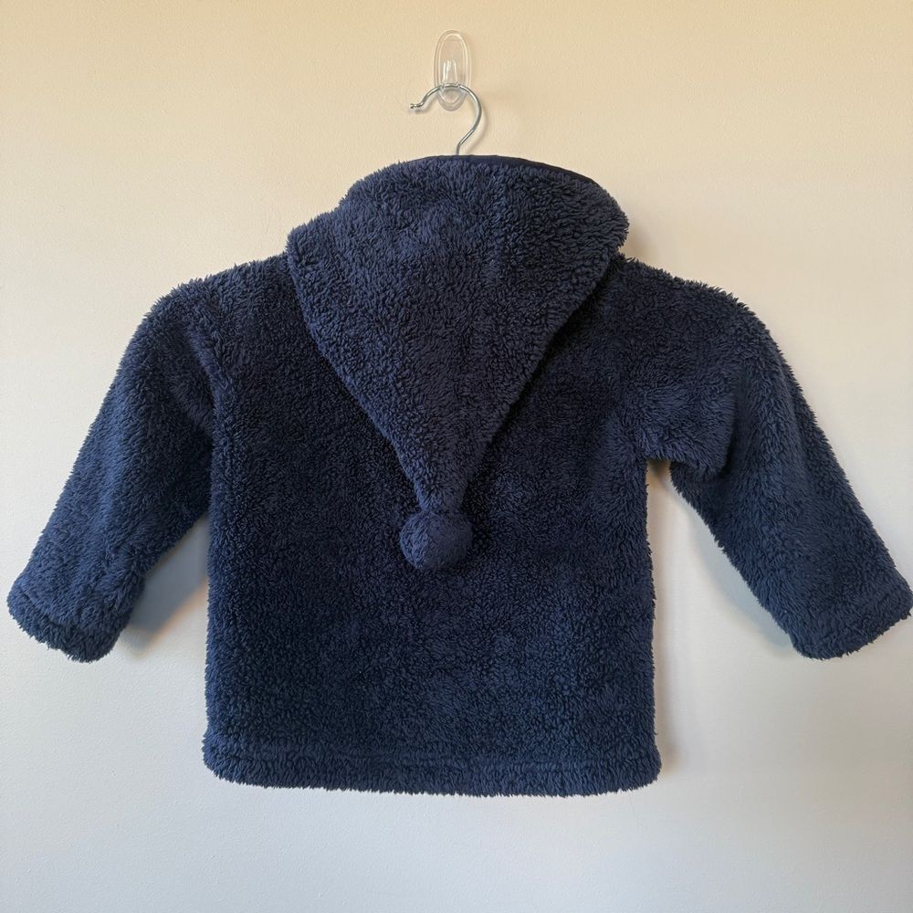 Hanna Anderson Navy Blue Pointed Hooded Fleece Jacket 3T